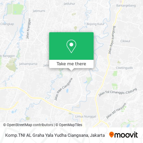 Komp.TNI AL Graha Yala Yudha Ciangsana map