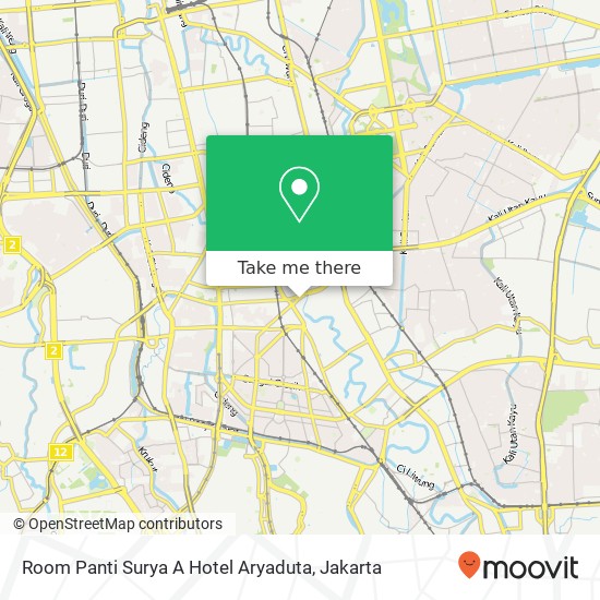 Room Panti Surya A Hotel Aryaduta map