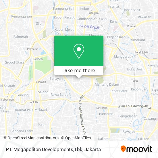 PT. Megapolitan Developments,Tbk map