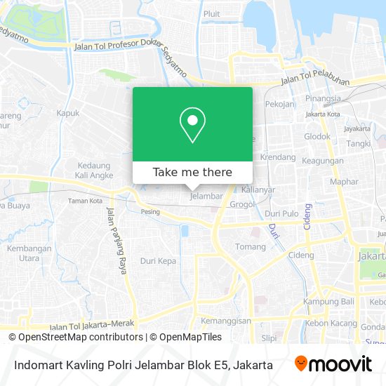 Indomart Kavling Polri Jelambar Blok E5 map