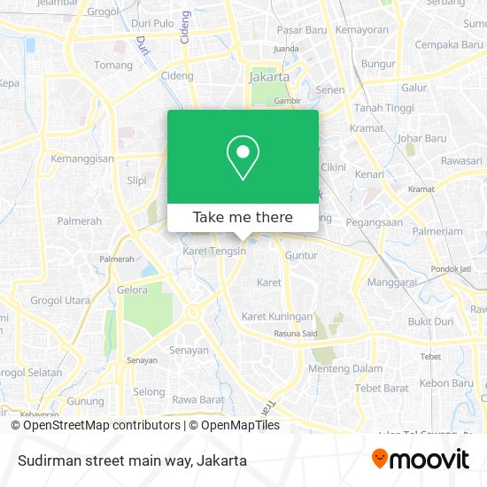 Sudirman street main way map