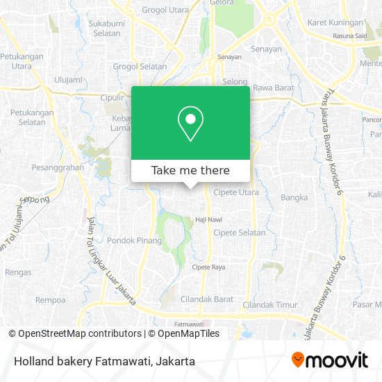 Holland bakery Fatmawati map