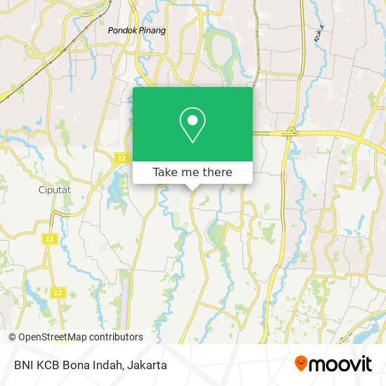 BNI KCB Bona Indah map