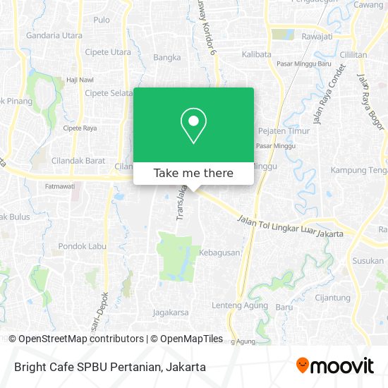 Bright Cafe SPBU Pertanian map