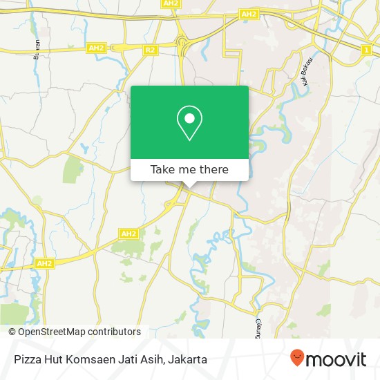 Pizza Hut Komsaen Jati Asih map