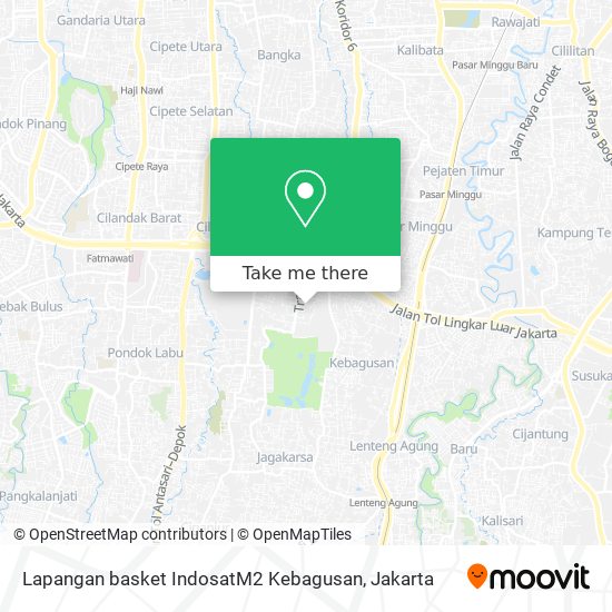 Lapangan basket IndosatM2 Kebagusan map