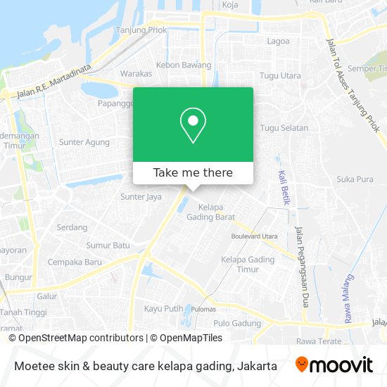 Moetee skin & beauty care kelapa gading map