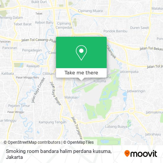 Smoking room bandara halim perdana kusuma map