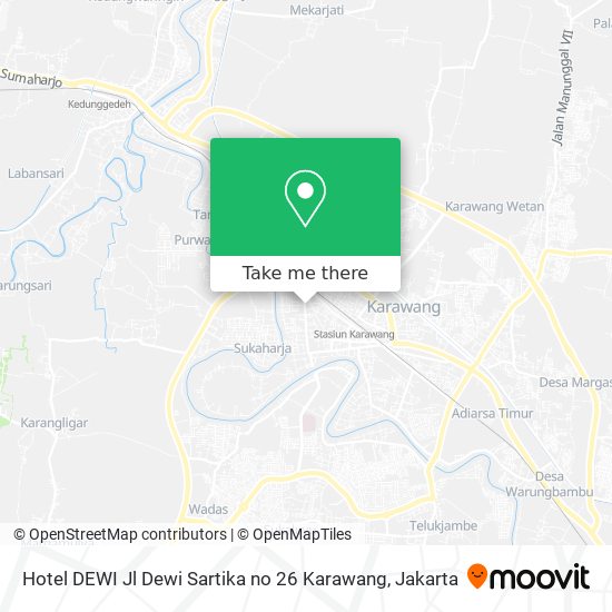 Hotel DEWI Jl Dewi Sartika no 26 Karawang map