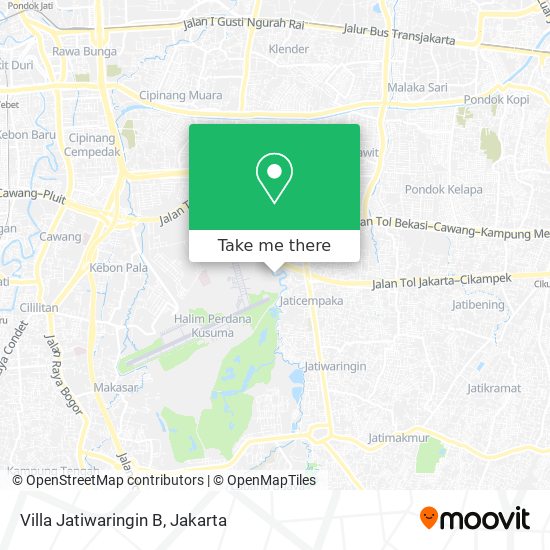 Villa Jatiwaringin  B map