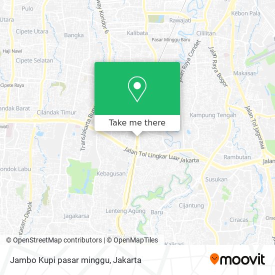 Jambo Kupi pasar minggu map