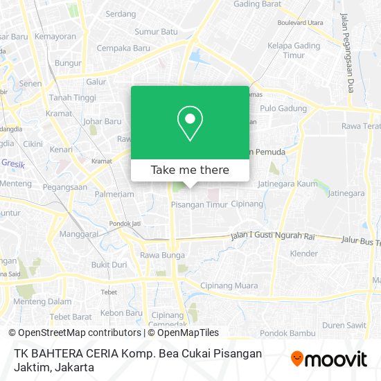 TK BAHTERA CERIA Komp. Bea Cukai Pisangan Jaktim map