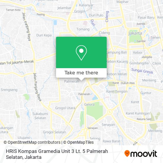 HRIS Kompas Gramedia Unit 3 Lt. 5 Palmerah Selatan map