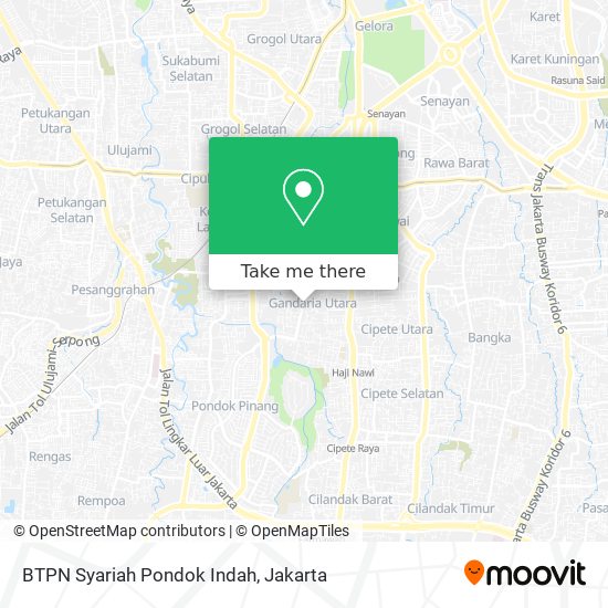 BTPN Syariah Pondok Indah map