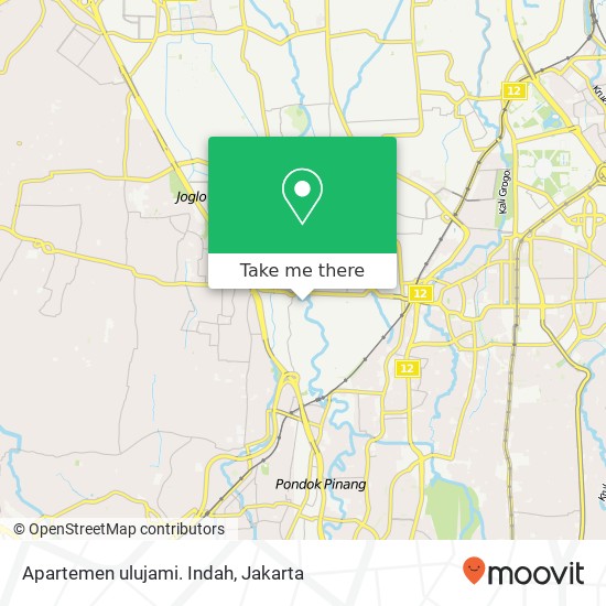 Apartemen ulujami. Indah map