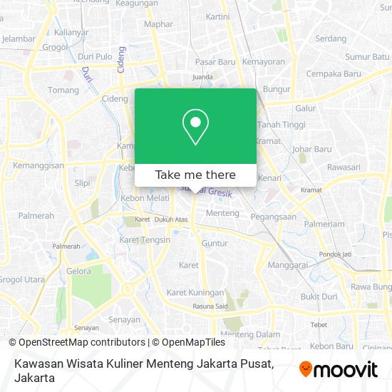 Kawasan Wisata Kuliner Menteng Jakarta Pusat map