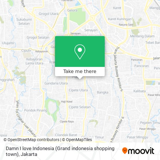 Damn I love Indonesia (Grand indonesia shopping town) map