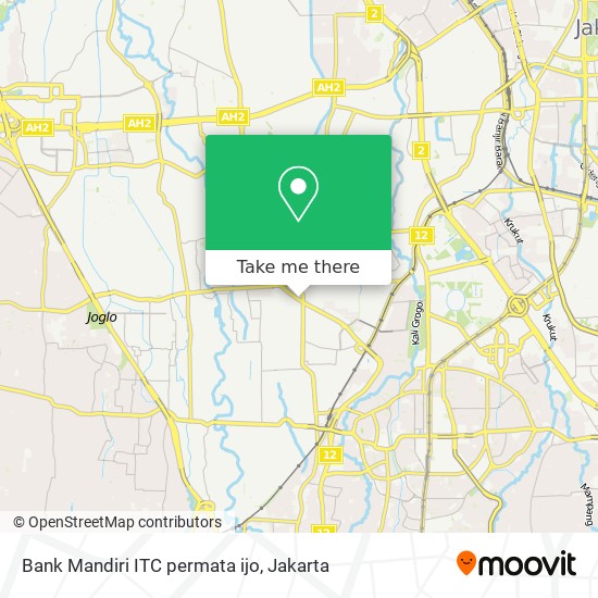 Bank Mandiri ITC permata ijo map