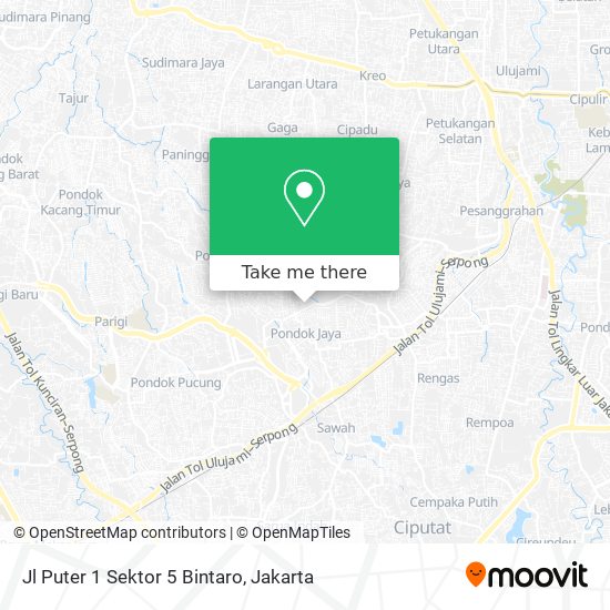 Jl Puter 1 Sektor 5 Bintaro map