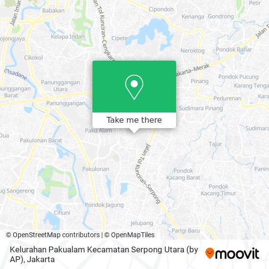 Kelurahan Pakualam Kecamatan Serpong Utara (by AP) map