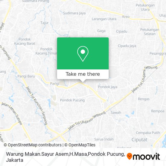 Warung Makan.Sayur Asem,H.Masa,Pondok Pucung map