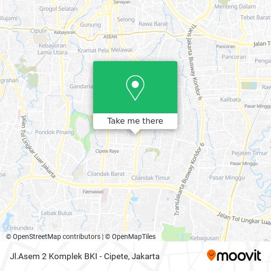 Jl.Asem 2 Komplek BKI - Cipete map