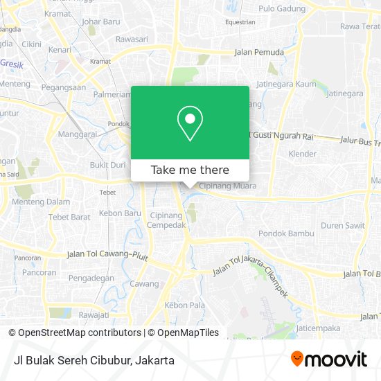 Jl Bulak Sereh Cibubur map