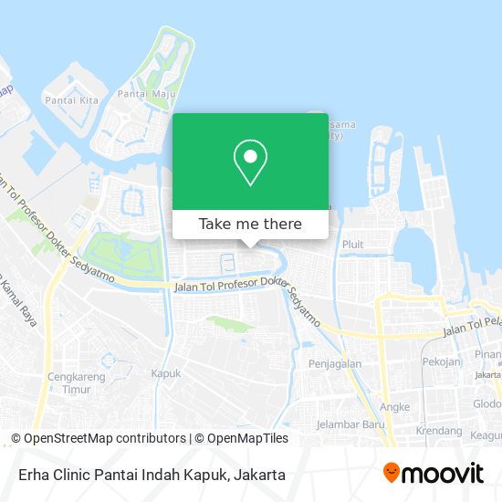 Erha Clinic Pantai Indah Kapuk map