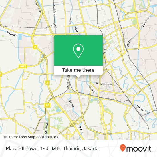 Plaza BII Tower 1- Jl. M.H. Thamrin map