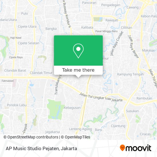 AP Music Studio Pejaten map