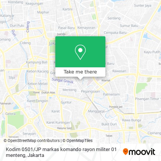 Kodim 0501 / JP markas komando rayon militer 01 menteng map