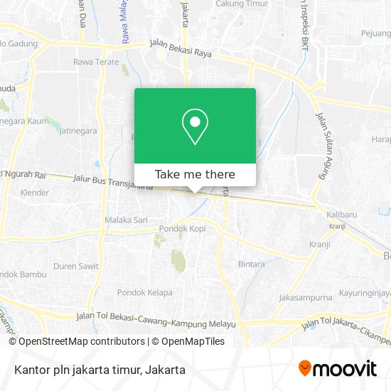 Kantor pln jakarta timur map