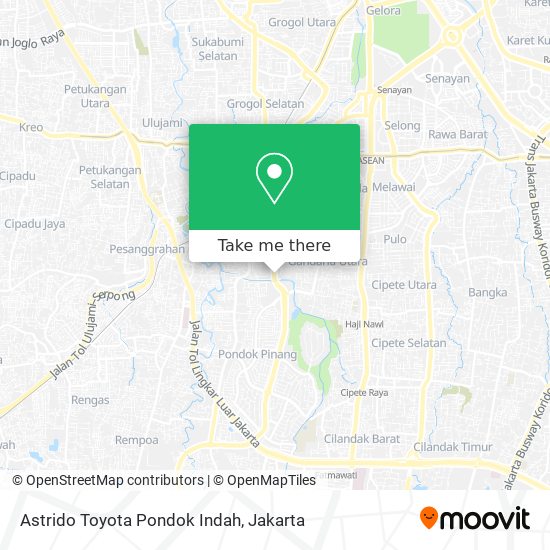 Astrido Toyota Pondok Indah map