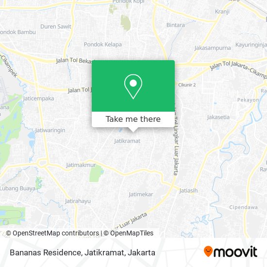 Bananas Residence, Jatikramat map