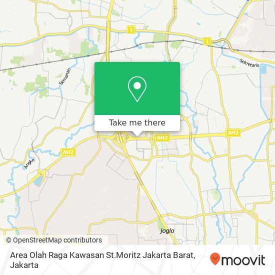 Area Olah Raga Kawasan St.Moritz Jakarta Barat map