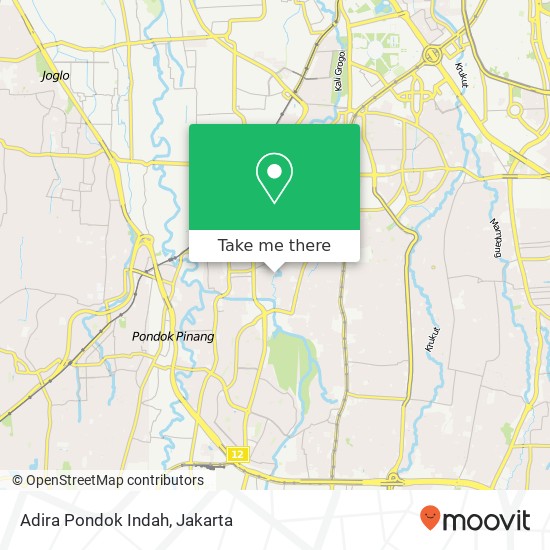 Adira Pondok Indah map