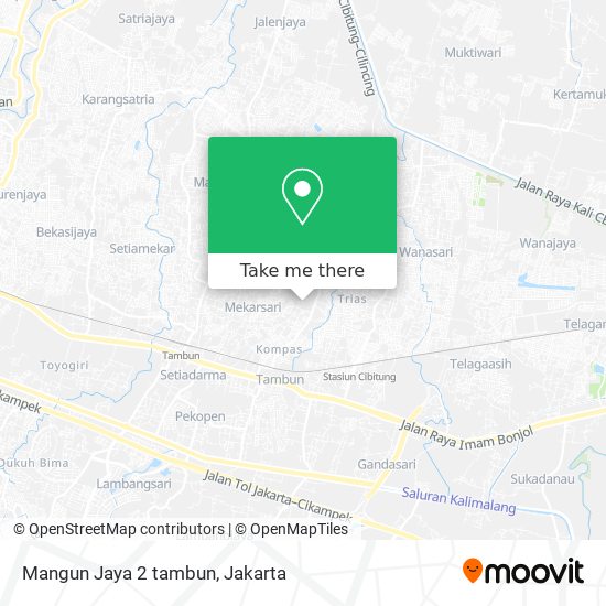 Mangun Jaya 2 tambun map