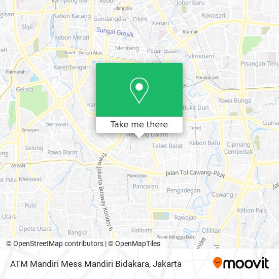 ATM Mandiri Mess Mandiri Bidakara map