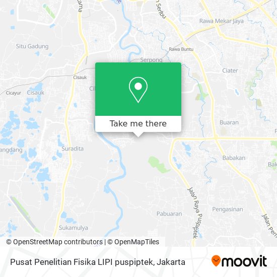 Pusat Penelitian Fisika LIPI puspiptek map