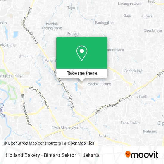 Holland Bakery - Bintaro Sektor 1 map