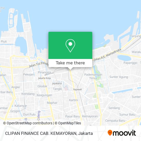 CLIPAN FINANCE CAB. KEMAYORAN map