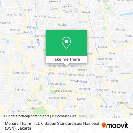 Menara Thamrin Lt. 6 Badan Standardisasi Nasional (BSN) map