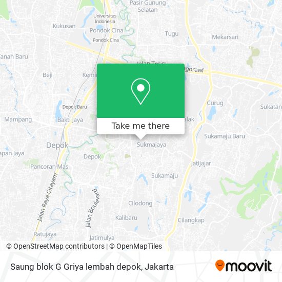 Saung blok G Griya lembah depok map