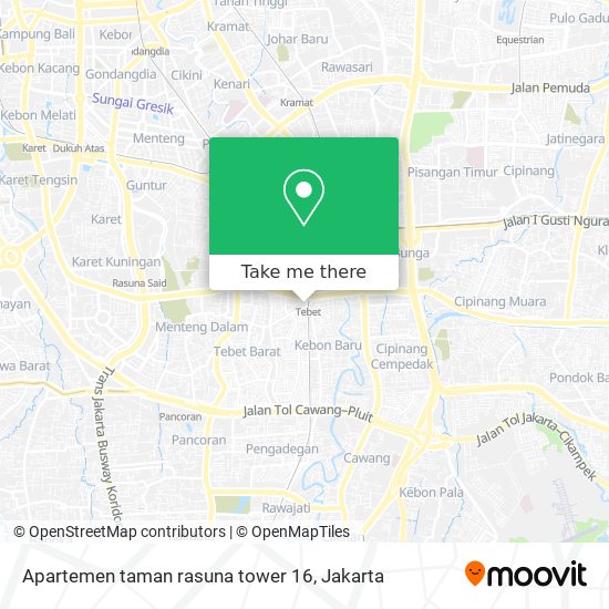 Apartemen taman rasuna tower 16 map