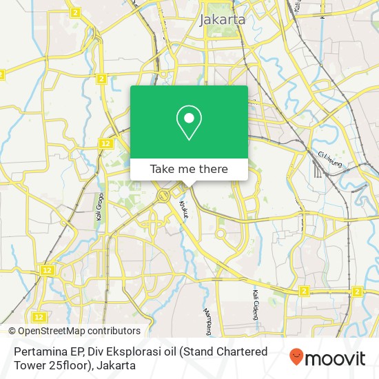 Pertamina EP, Div Eksplorasi oil (Stand Chartered Tower 25floor) map