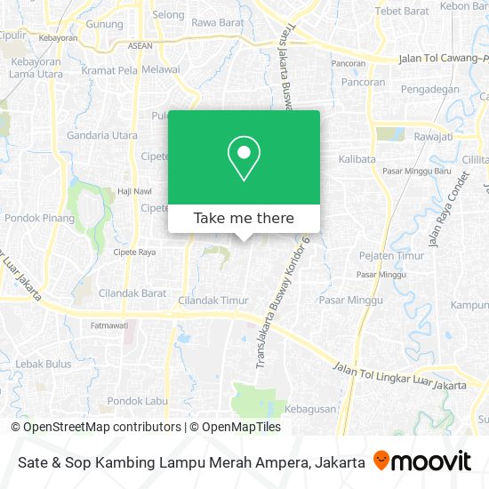 Sate & Sop Kambing Lampu Merah Ampera map