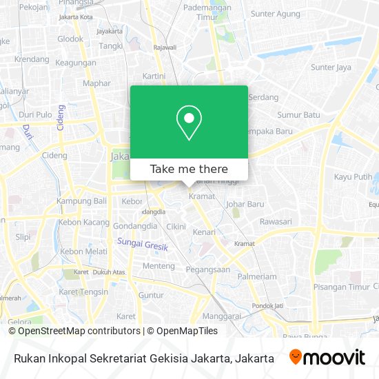 Rukan Inkopal Sekretariat Gekisia Jakarta map