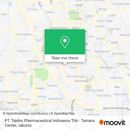 PT. Taisho Pharmaceutical Indonesia Tbk - Tamara Center map