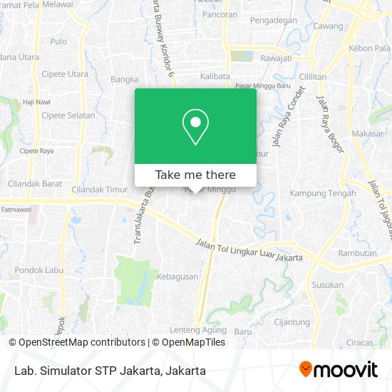 Lab. Simulator STP Jakarta map