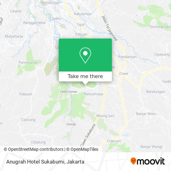Anugrah Hotel Sukabumi map
